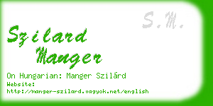 szilard manger business card